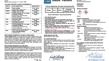 Insure® Perform Etiket Bilgisi